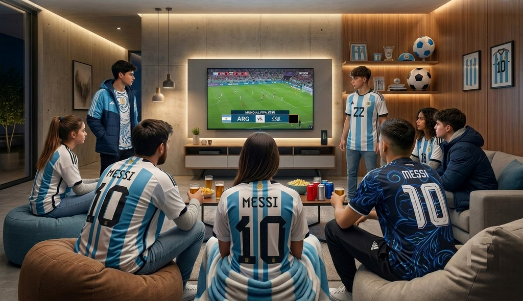 mundial 2026 Messi Existe una conexión natural e involuntaria al ver un partido de fútbol. De manera subconsciente el cerebro intenta ponerse en el lugar de los futbolistas. Imagen creada con IA.