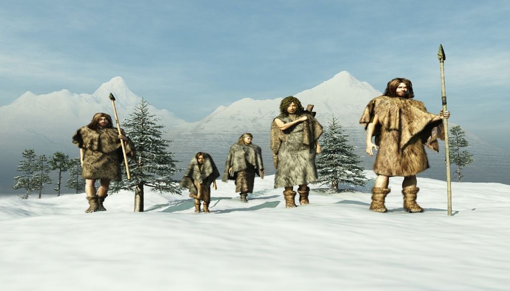 neandertais na Idade do Gelo A Península Ibérica é apontada como o último refúgio dos neandertais da Europa. Ilustração: Adobe Stock