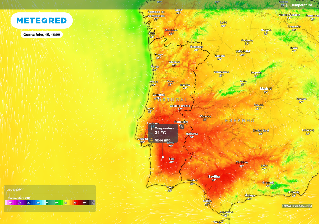 temperatura do ar à superfície temperatura do ar à superfície