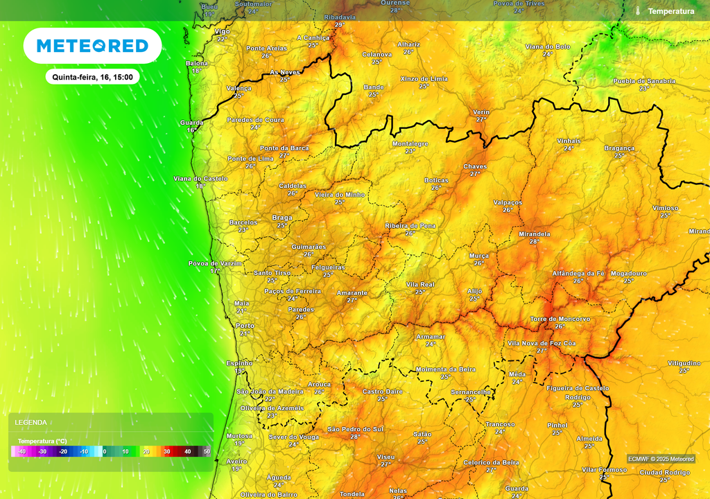 temperatura do ar à superfície temperatura do ar à superfície
