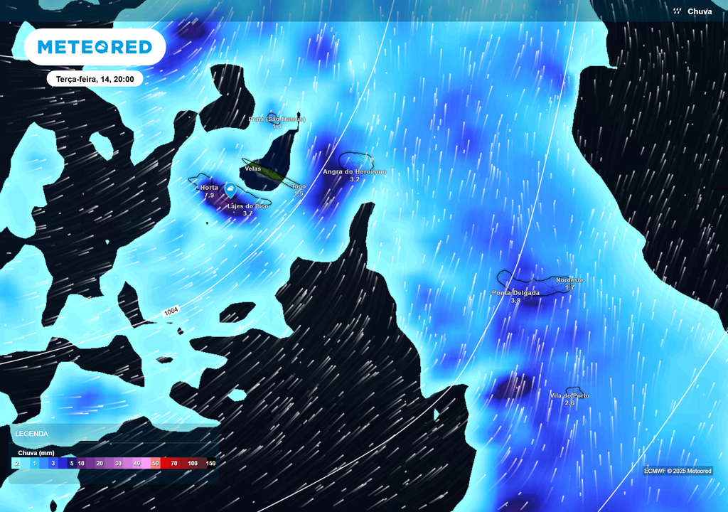 Mapa atmosférico: chuva Mapa atmosférico: chuva