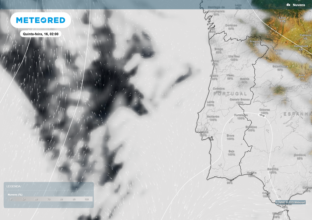 Mapa atmosférico: nuvens. Mapa atmosférico: nuvens.