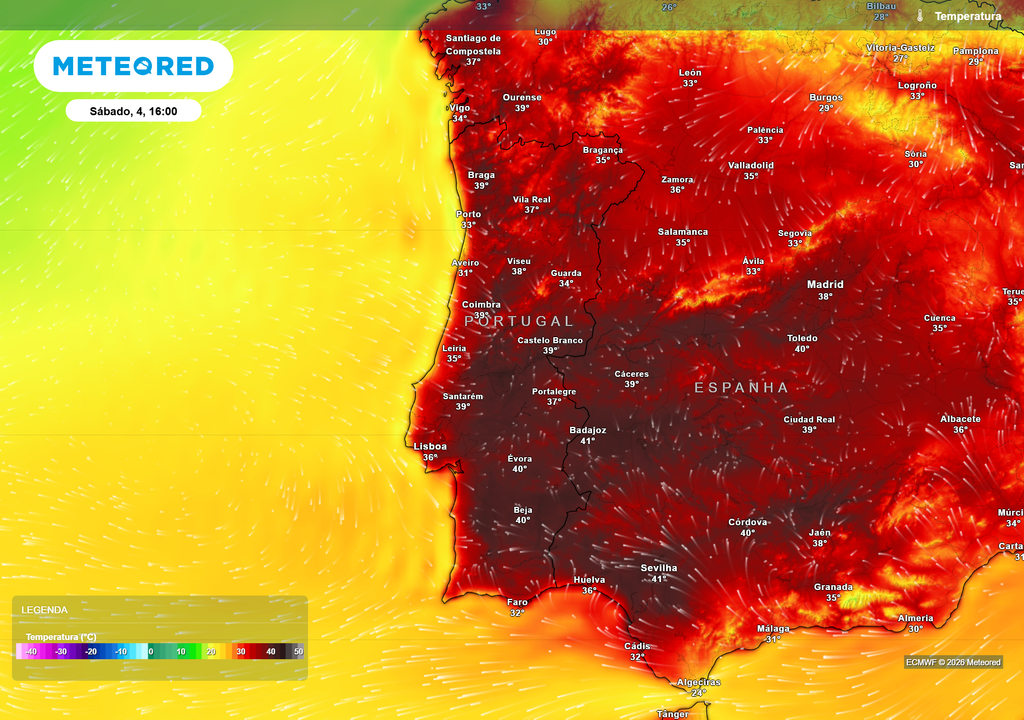 Temperatura As temperaturas continuam próximas ou acima dos 40 ºC em várias regiões do país, agravando o perigo de ignição e propagação de incêndios rurais.