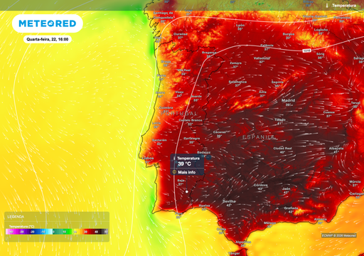 Portugal enfrenta um novo cen&aacute;rio: a partir de ter&ccedil;a-feira, 21 o calor intenso passar&aacute; do Mediterr&acirc;neo para o Atl&acirc;ntico