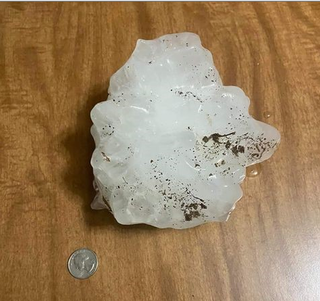 Posible granizo récord en Texas del tamaño de un pequeño melón