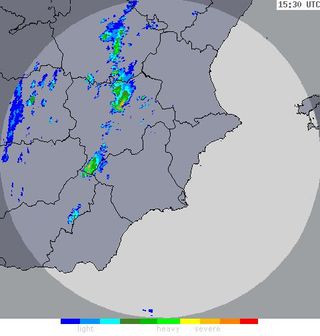 Posible supercélula sobre la ciudad de Albacete (19 junio 2012)