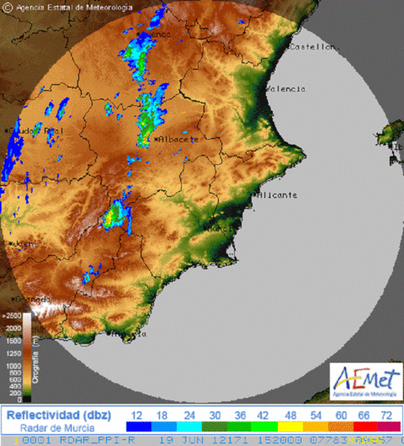 Posible Supercélula Sobre La Ciudad De Albacete (19 Junio 2012)