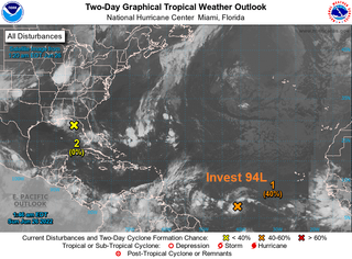 Posible tormenta tropical cerca de las Islas de Barlovento y Caribe