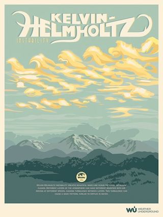 Póster sobre inestabilidad de Kelvin-Helmholtz