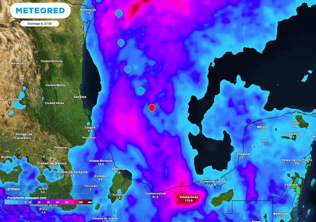 Lluvia acumulada Lluvia acumulada