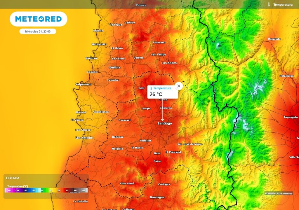 temperaturas previstas por el modelo del ECMWF temperaturas previstas por el modelo del ECMWF