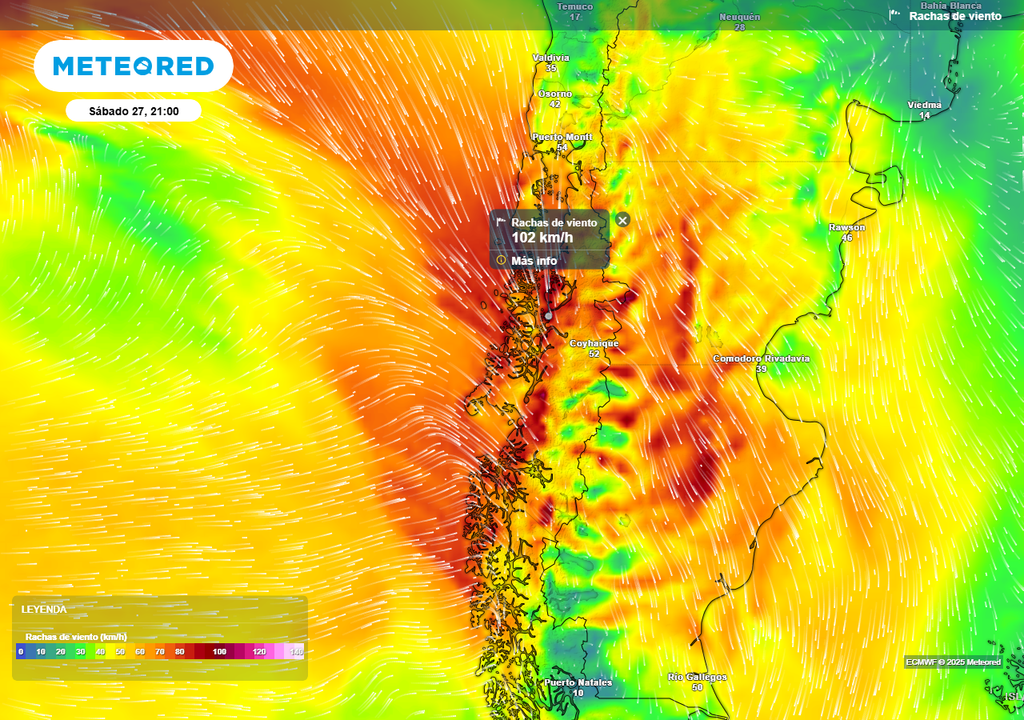 Temporal en las regiones de Los Lagos y Aysén, Meteored, Chile