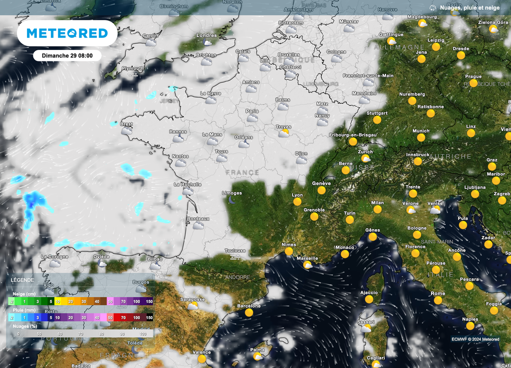 Une France coupée en deux pour ce dimanche matin. Une France coupée en deux pour ce dimanche matin.