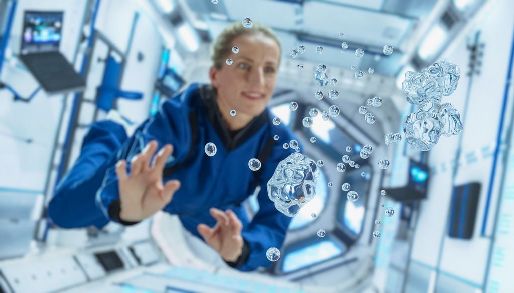 Astronaute Eau Femme Vaisseau ISS Les astronautes ont toujours des vaisseaux de secours prêts à partir en cas d'incident.