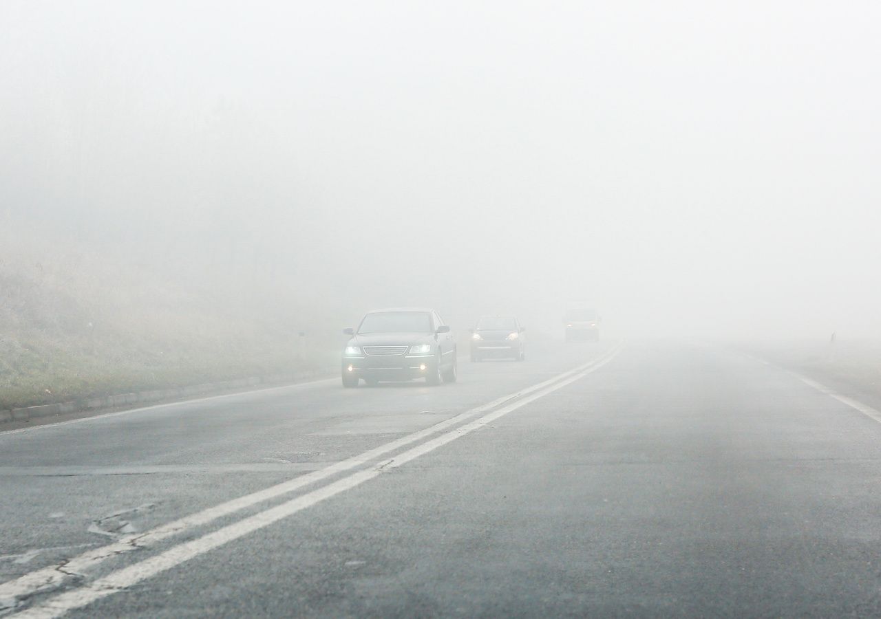 La presencia de bancos de niebla o neblina es una situación peligrosa al manejar.