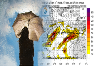 Precipitaciones a la vista: tren de borrascas y río atmosférico orientados hacia la Península