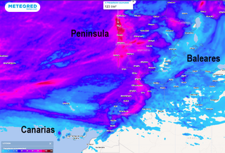 Precipitaciones acumuladas esta semana: de más de 100 l/m2 a los 0 l/m2 debido a borrascas atlánticas y tiempo invernal