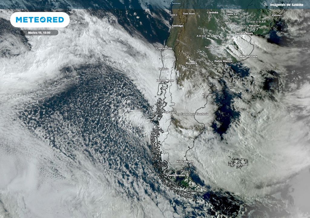 Sistema frontal visto desde los satélites