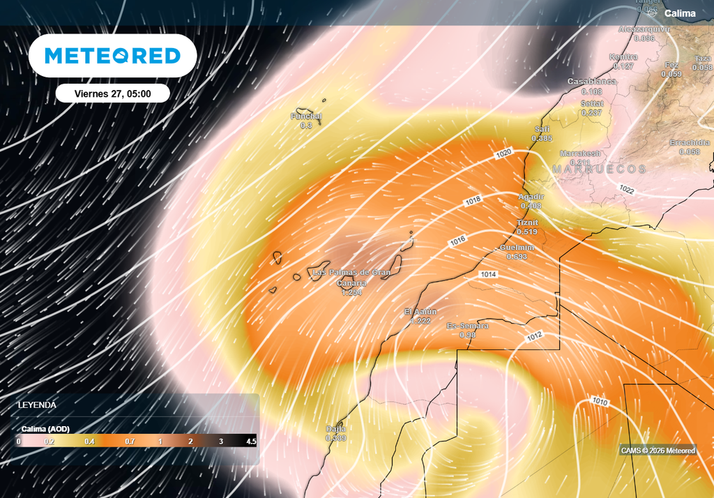La advección de calima será especialmente intensa y mantendrá a todas las islas bajo avisos.