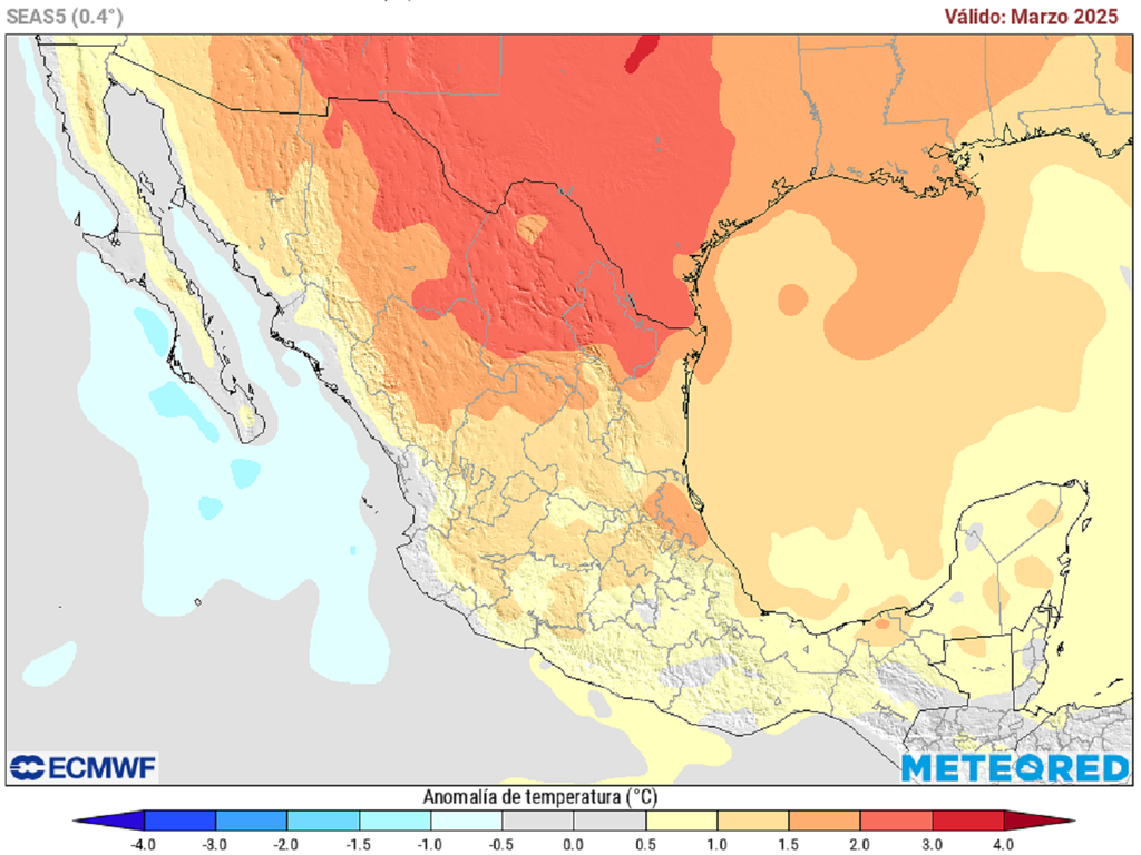 Anomalía de temperaturas en grados Celsius Anomalía de temperaturas en grados Celsius