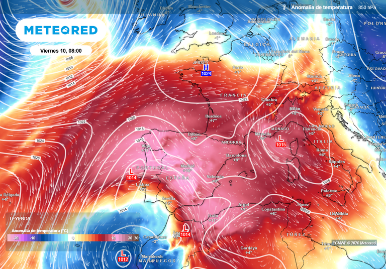 Predicci&oacute;n de un experto: hasta cu&aacute;ndo permanecer&aacute; la burbuja de aire c&aacute;lido sobre Espa&ntilde;a