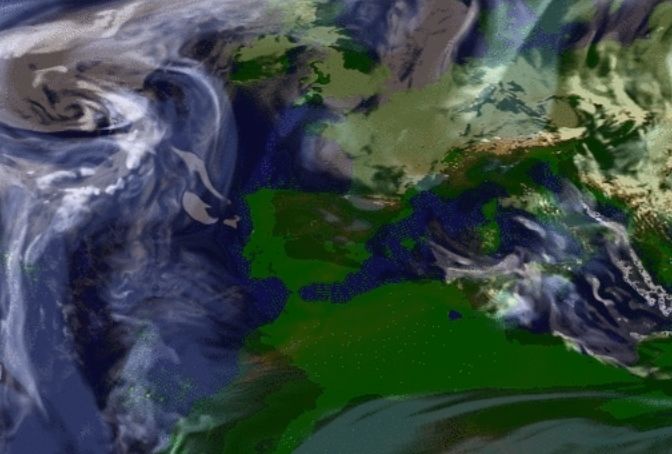 Nubosidad prevista para el día 6 de enero 2019 a primeras horas. Modelo ARPEGE-MeteoFrance-Meteolab