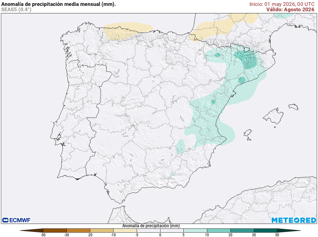No hay una tendencia muy definida para las precipitaciones, pero podría ser un verano tormentoso en varias regiones, especialmente en el este.