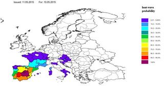 Predicciones objetivas de olas de calor en Europa