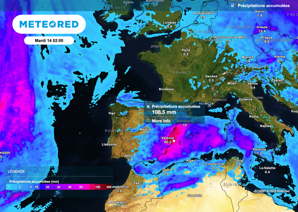 De fortes pluies attendues à nouveau dans la région de Valence.