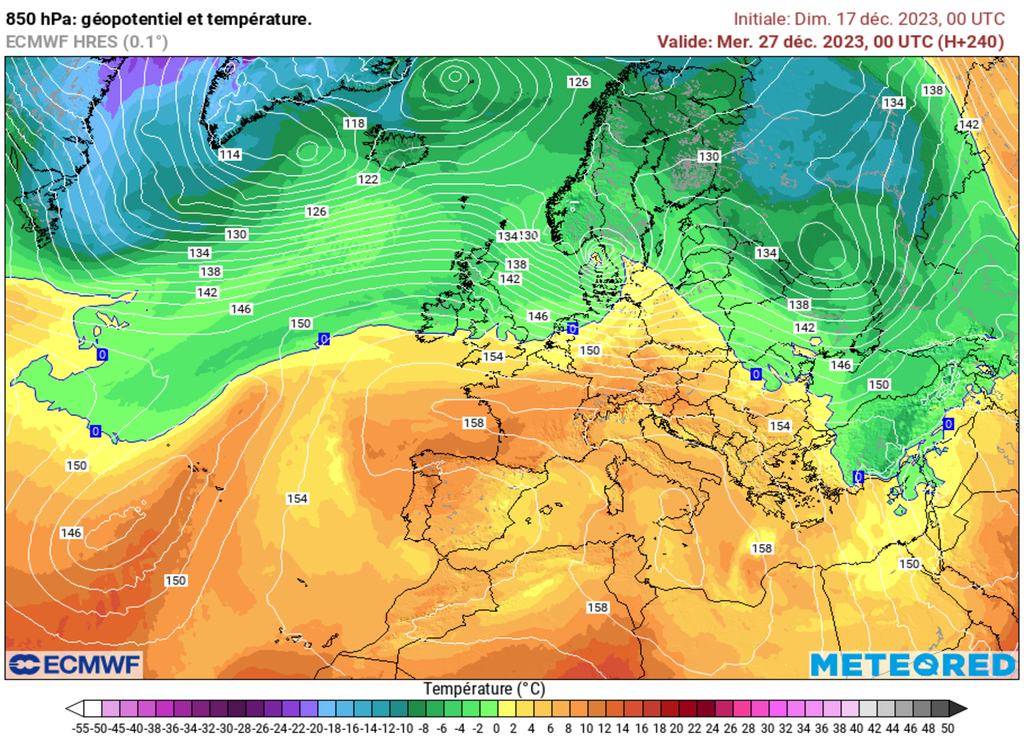Un air doux accompagnera l'anticyclone. Toute l'Europe du Sud connaîtra une certaine douceur.