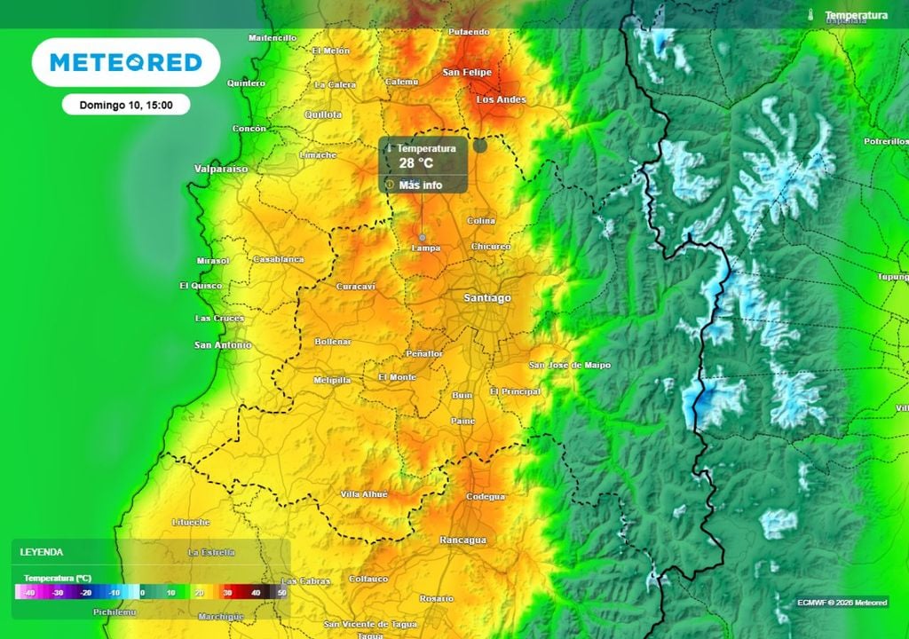Este domingo Día de las Madres esperamos una tarde bastante cálida, con máximas cercanas a los 28 grados en la cuenca capitalina.