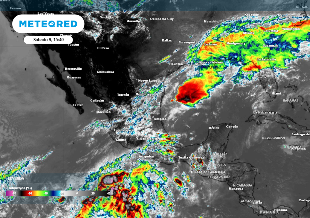Las tormentas seguirán activas en varios estados del país, especialmente hacia el Noreste, Centro y Sur de México.
