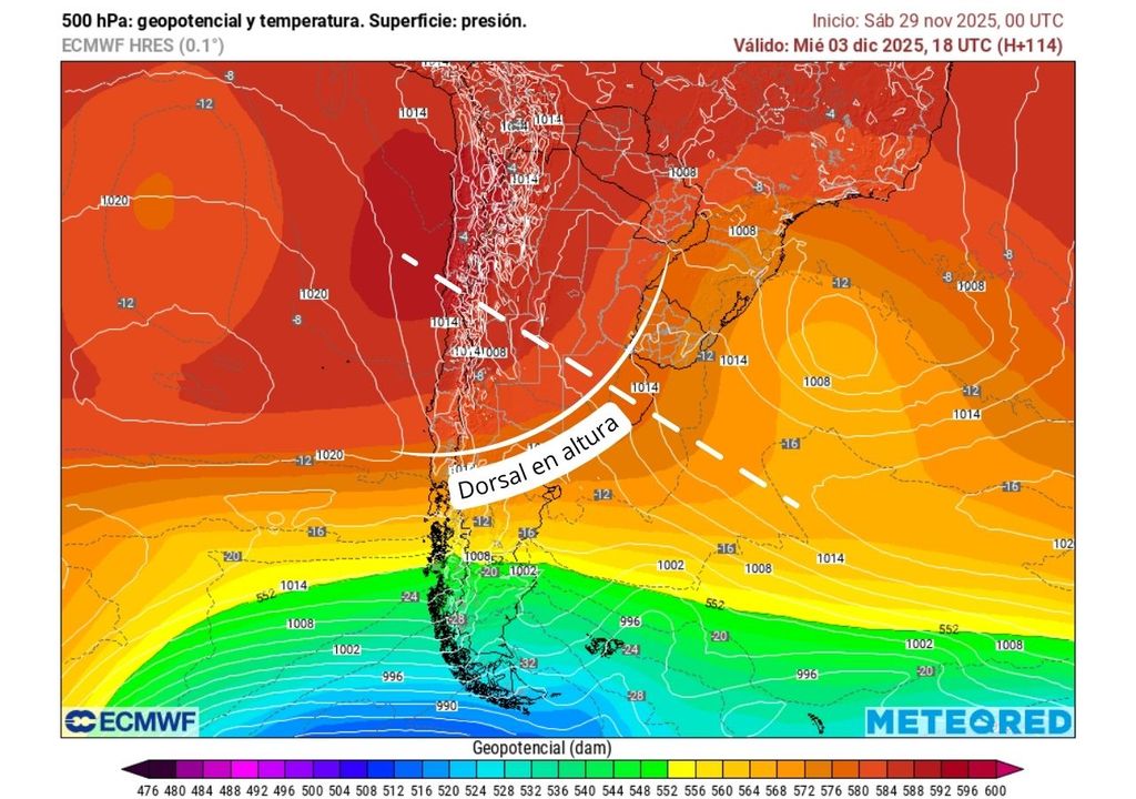 carta de geopotencial y temperatura en 500 hPa carta de geopotencial y temperatura en 500 hPa