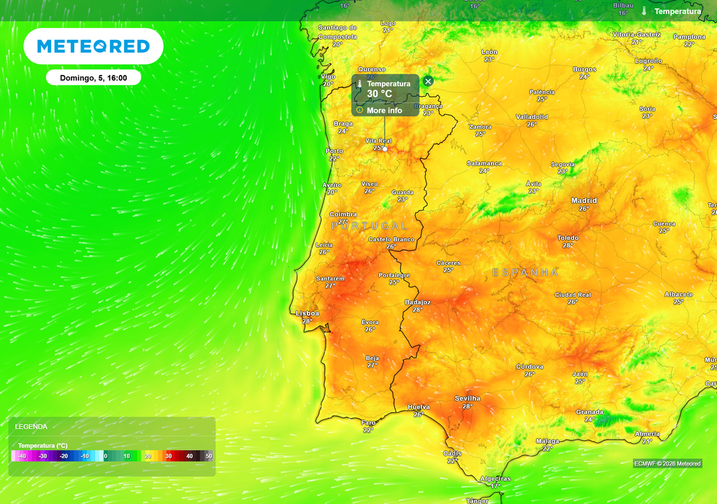 No Domingo de Páscoa, os termómetros poderão registar valores de até 30 ºC em locais do Norte e Centro do país.