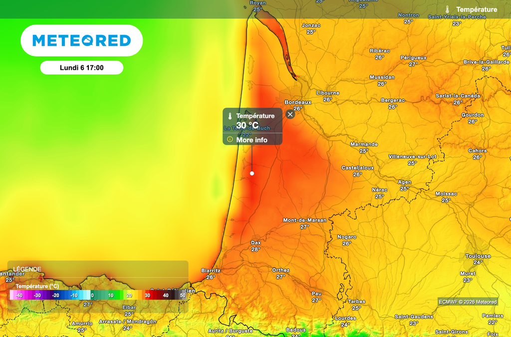 Près de 30 degrés attendus lundi après-midi dans le sud-ouest !
