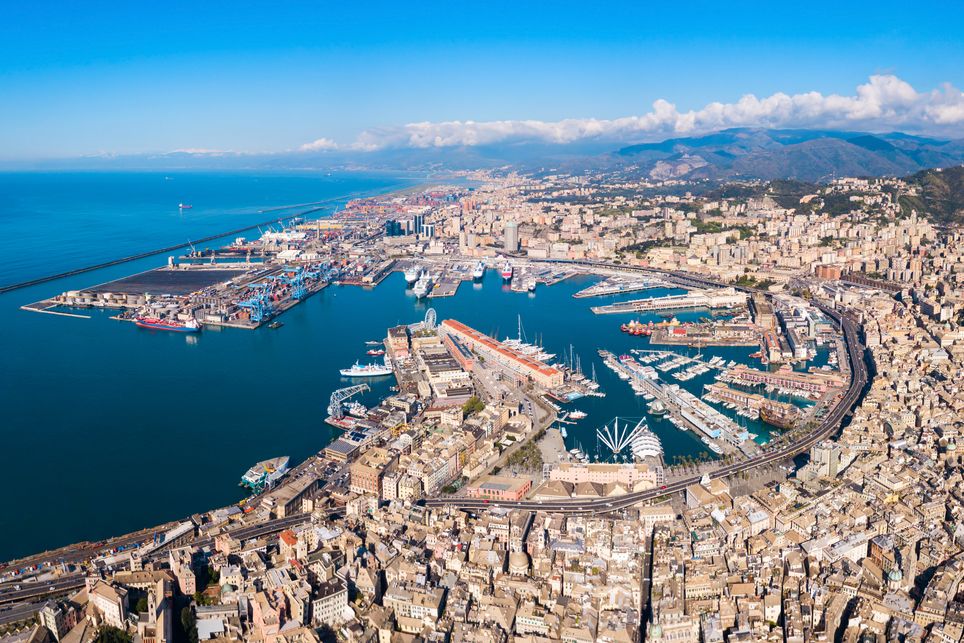 Vista aéres de zona costera