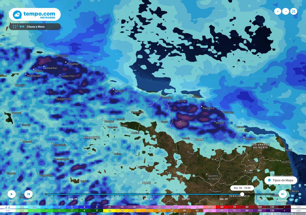ZCIT; previsão; páscoa