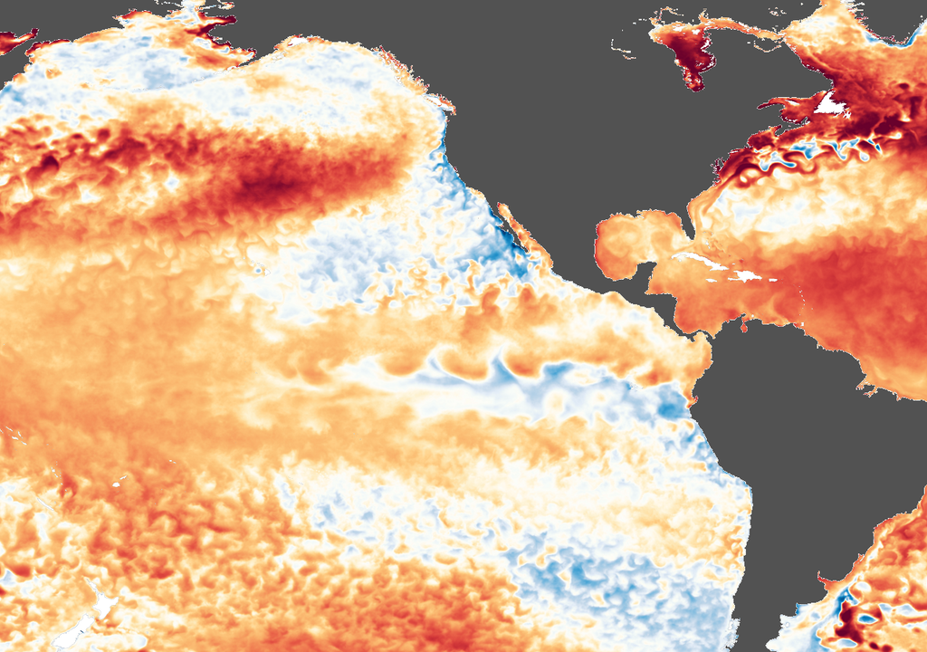 Anomalía de la temperatura superficial del mar