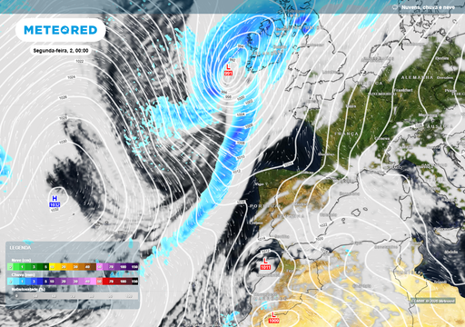 Previs&atilde;o a m&eacute;dio prazo: as tempestades e as gotas frias ir&atilde;o aproximar-se de Portugal