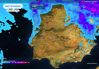 Previsão até 10 mm de precipitação acumulada no Norte entre quarta e sexta. Temperaturas aumentam no fim de semana