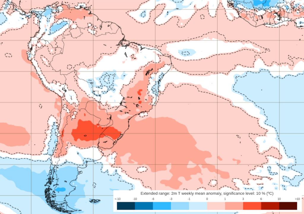 Previsão de anomalia de temperatura no período do Carnaval. Previsão de anomalia de temperatura no período do Carnaval.