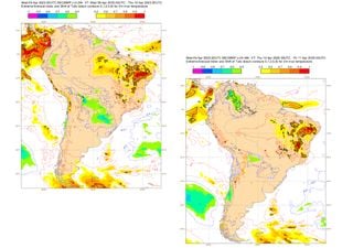 Previsão de calor extremo no Nordeste até o fim da semana, segundo o EFI do ECMWF 