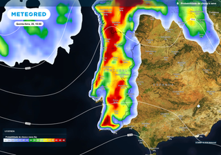 Previs&atilde;o de chuva a curto prazo: eis como chover&aacute; em Portugal entre 25 e 26 de junho