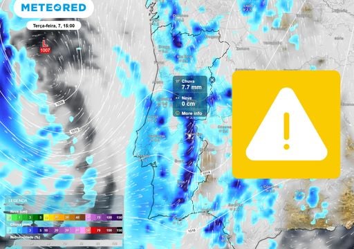 Previs&atilde;o de chuva para Portugal: IPMA cobre o continente de avisos de precipita&ccedil;&atilde;o e agita&ccedil;&atilde;o mar&iacute;tima