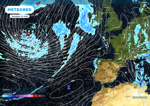 Previs&atilde;o de precipita&ccedil;&atilde;o a m&eacute;dio prazo: eis como ir&aacute; chover em Portugal entre 13 e 19 de abril