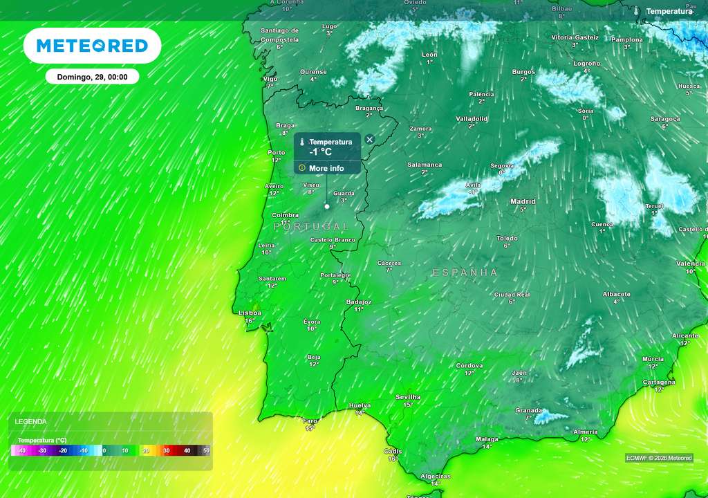 As temperaturas deverão diminuir até domingo, dia 29 de março.