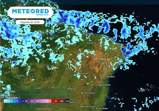 O fim de semana no Nordeste do Brasil: ZCIT continua provocando e