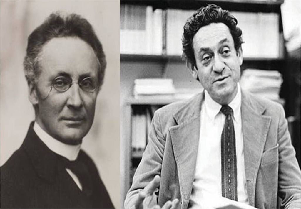 Vilhem Bjerknes (esquerda) e Jule Charney (direita)