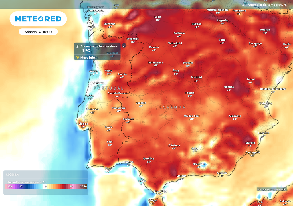 Temperaturas mantêm-se elevadas no interior no fim de semana, mas atividade intensa no Oceano deve causar uma diminuição da temperatura no litoral. Temperaturas mantêm-se elevadas no interior no fim de semana, mas atividade intensa no Oceano deve causar uma diminuição da temperatura no litoral.