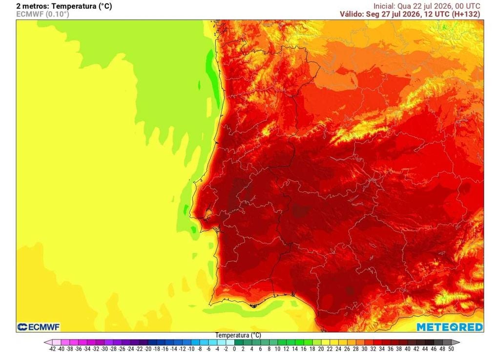 Temperatura Após a passagem da bolsa de ar frio, as temperaturas deverão recuperar rapidamente, sobretudo no litoral, com valores novamente próximos dos 30 °C.